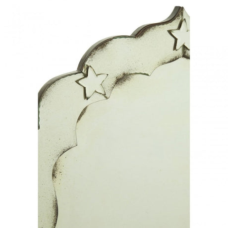 Rizzar Arched / Star Detail Wall Mirror, Glass, Plywood, Black