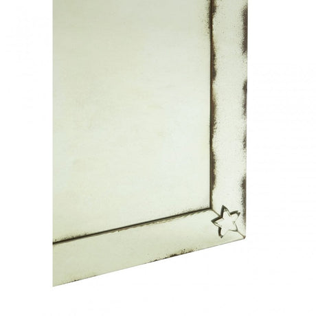 Rizzar Arched / Star Detail Wall Mirror, Glass, Plywood, Black