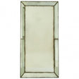 Rizzar Large Wall Mirror with Bevelled Edges, Glass, Plywood, Black