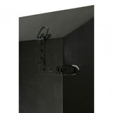 Rizzar Large Wall Mirror with Bevelled Edges, Glass, Plywood, Black