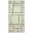 Rizzar Large Asymmetric Wall Mirror, Glass, Plywood, Black