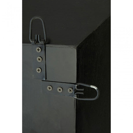 Rizzar Large Bevelled Wall Mirror, Glass, Plywood, Black