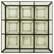 Rizzar Multi 3D Design Wall Mirror, Glass, Plywood, Black
