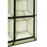 Rizzar Multi 3D Design Wall Mirror, Glass, Plywood, Black