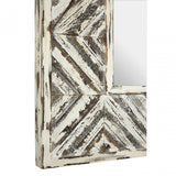 Lombok Wall Mirror, Fir Wood, Mirrored Glass, Multi-Coloured