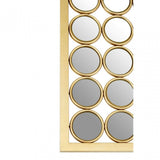 Meissa Wall Mirror, Mirrored Glass, Gold