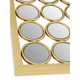 Meissa Wall Mirror, Mirrored Glass, Gold