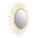 Meissa Sunburst Wall Mirror, Mirrored Glass, Gold