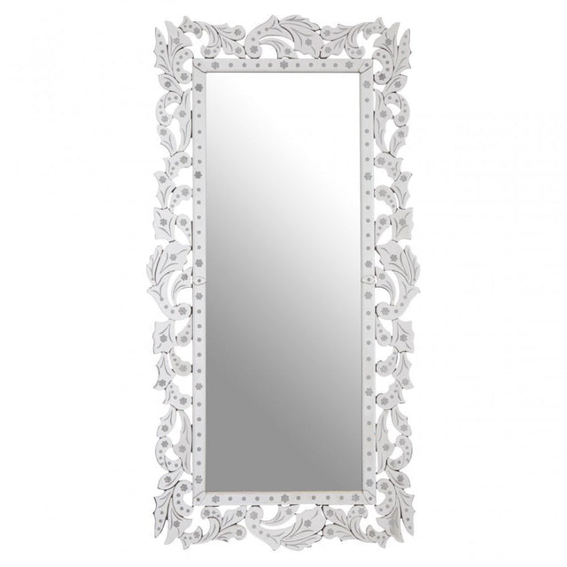 Geonna Wall Mirror, Crystal Mirror, Silver