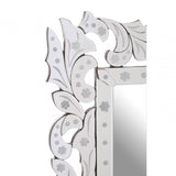 Geonna Wall Mirror, Crystal Mirror, Silver