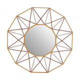 Zodiac Geo Wall Mirror, Glass, Gold