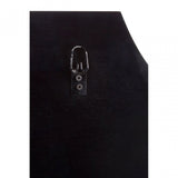 Rizzar Wall Mirror with Curved Corners, Glass, Plywood, Black