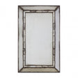 Rizzar Rectangular / Tiled Wall Mirror, Glass, Plywood, Black