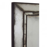 Rizzar Rectangular / Tiled Wall Mirror, Glass, Plywood, Black