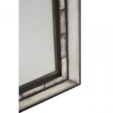 Rizzar Rectangular / Tiled Wall Mirror, Glass, Plywood, Black