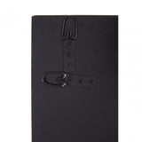 Rizzar Cross Frame Wall Mirror, Glass, Plywood, Black