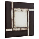 Rizzar Square / Tiled Design Wall Mirror, Glass, Plywood, Black
