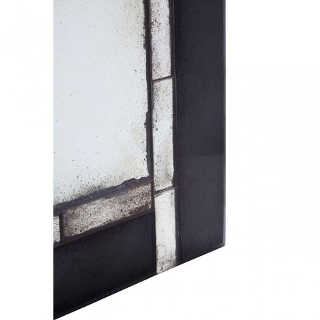 Rizzar Square / Tiled Design Wall Mirror, Glass, Plywood, Black
