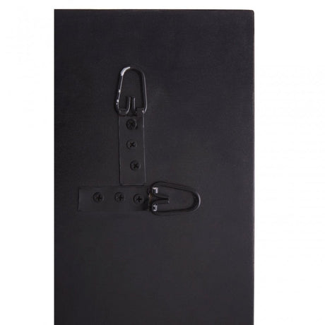 Rizzar Mosaic Asymmetric Wall Mirror, Glass, Plywood, Black