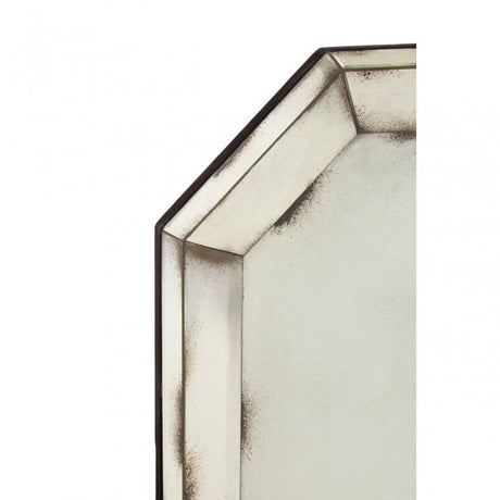 Rizzar Venetian Wall Mirror, Glass, Plywood, Black