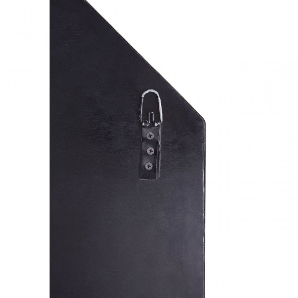 Rizzar Venetian Wall Mirror, Glass, Plywood, Black