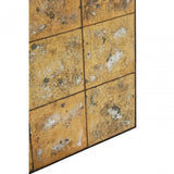 Rizzar Gold Finish Frame Wall Mirror, Glass, Plywood, Gold