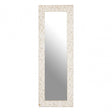 Festuel Rectangular Wall Mirror, Mirrored Glass, Teak, White
