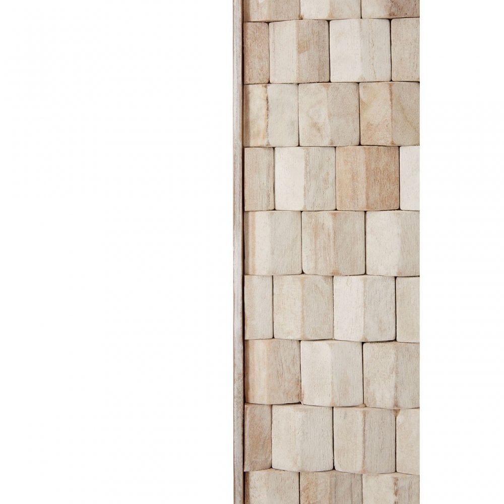 Festuel Rectangular Wall Mirror, Mirrored Glass, Teak, White