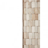 Festuel Rectangular Wall Mirror, Mirrored Glass, Teak, White