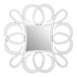 Gladis Wall Mirror, Crystal Mirror, Silver