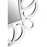 Gladis Wall Mirror, Crystal Mirror, Silver