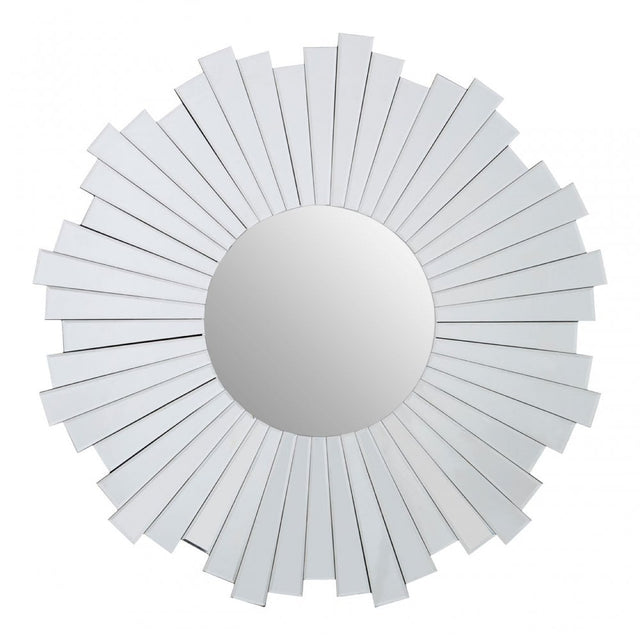 Gwenna Wall Mirror, Crystal Mirror, Silver