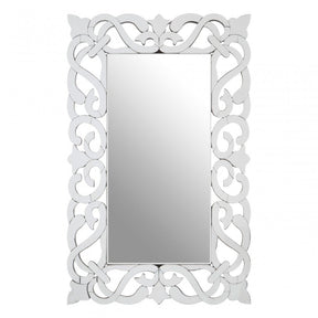 Ginny Wall Mirror, Crystal Mirror, Silver