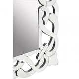 Ginny Wall Mirror, Crystal Mirror, Silver
