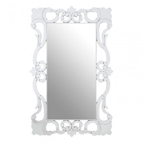 Gisela Wall Mirror, Crystal Mirror, Silver