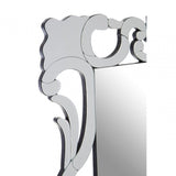 Gisela Wall Mirror, Crystal Mirror, Silver