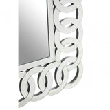 Ginna Wall Mirror, Crystal Mirror, Silver