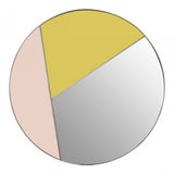 Sudia Round Wall Mirror, Mirrored Glass, Stainless Steel