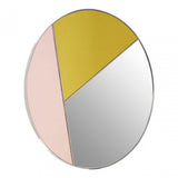 Sudia Round Wall Mirror, Mirrored Glass, Stainless Steel