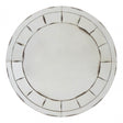 Rizzar Round / Mosaic Effect Wall Mirror, Glass, Plywood, Black