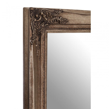 Bourbin Rectangular Gold Wall Mirror, Mirrored Glass, Wood, Gold