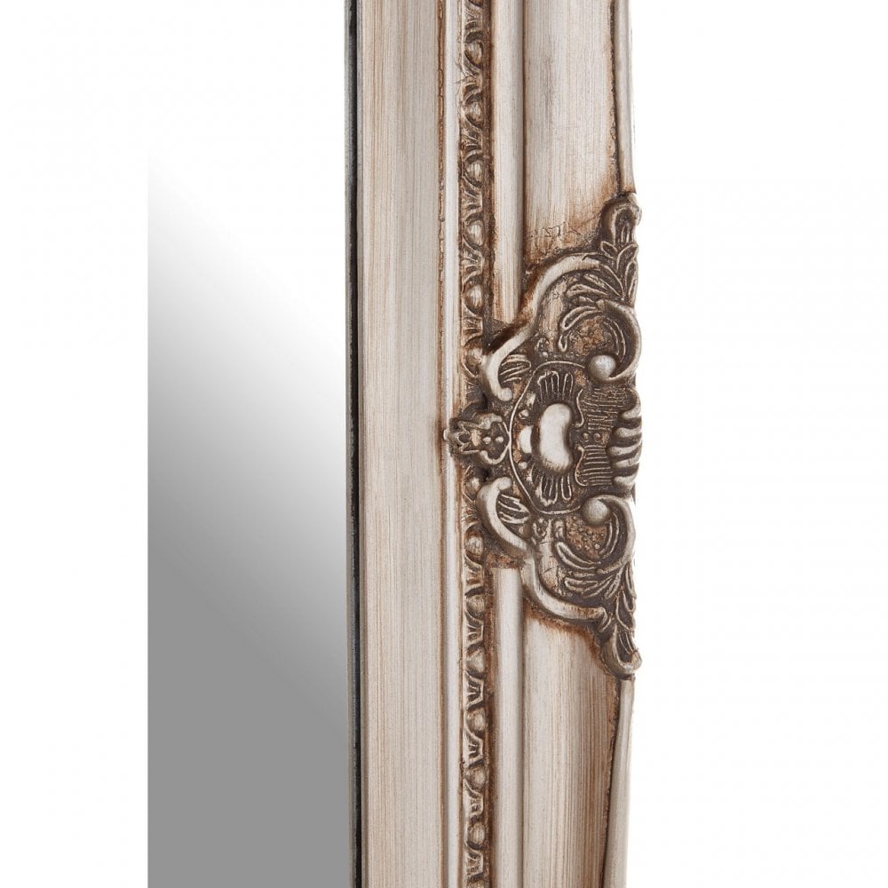 Bourbin Rectangular Grey Wall Mirror, Mirrored Glass, Wood, Grey