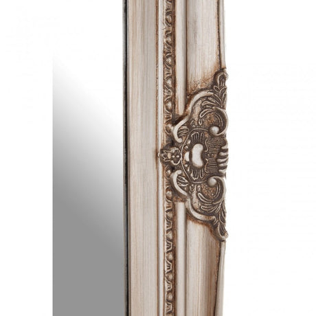 Bourbin Rectangular Grey Wall Mirror, Mirrored Glass, Wood, Grey