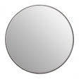 Leonov Large Round Recessed Mirror, Mirrored Glass, Stainless Steel, Silver