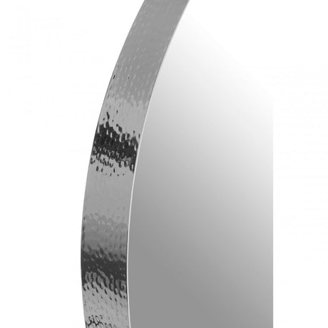 Leonov Large Round Recessed Mirror, Mirrored Glass, Stainless Steel, Silver