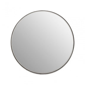 Leonov Small Round Recessed Mirror, Mirrored Glass, Stainless Steel