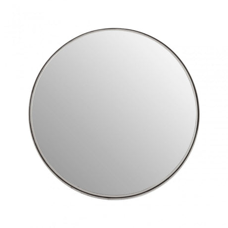 Leonov Small Round Recessed Mirror, Mirrored Glass, Stainless Steel