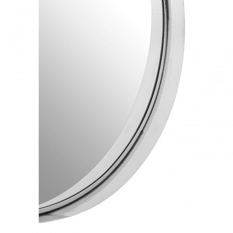 Leonov Small Round Recessed Mirror, Mirrored Glass, Stainless Steel