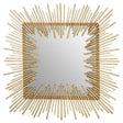 Sunray Sunburst Wall Mirror, Iron, Mirrored Glass, Gold
