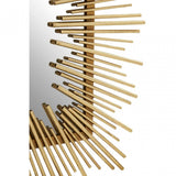 Sunray Sunburst Wall Mirror, Iron, Mirrored Glass, Gold